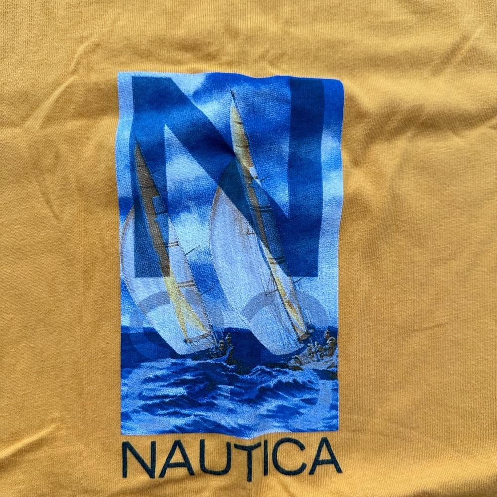 Men’s Large Vintage Nautica T-Shirt

Golden Yellow Color